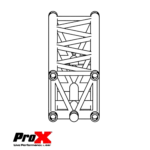 ProX F35 professional 5-chord truss segment 9.84 feet displayed in live event setup with LED video panels mounted