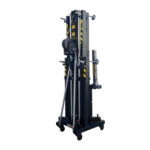 ProX FANTEK front loading lifting tower with line array adapter and hanging ring detail view
