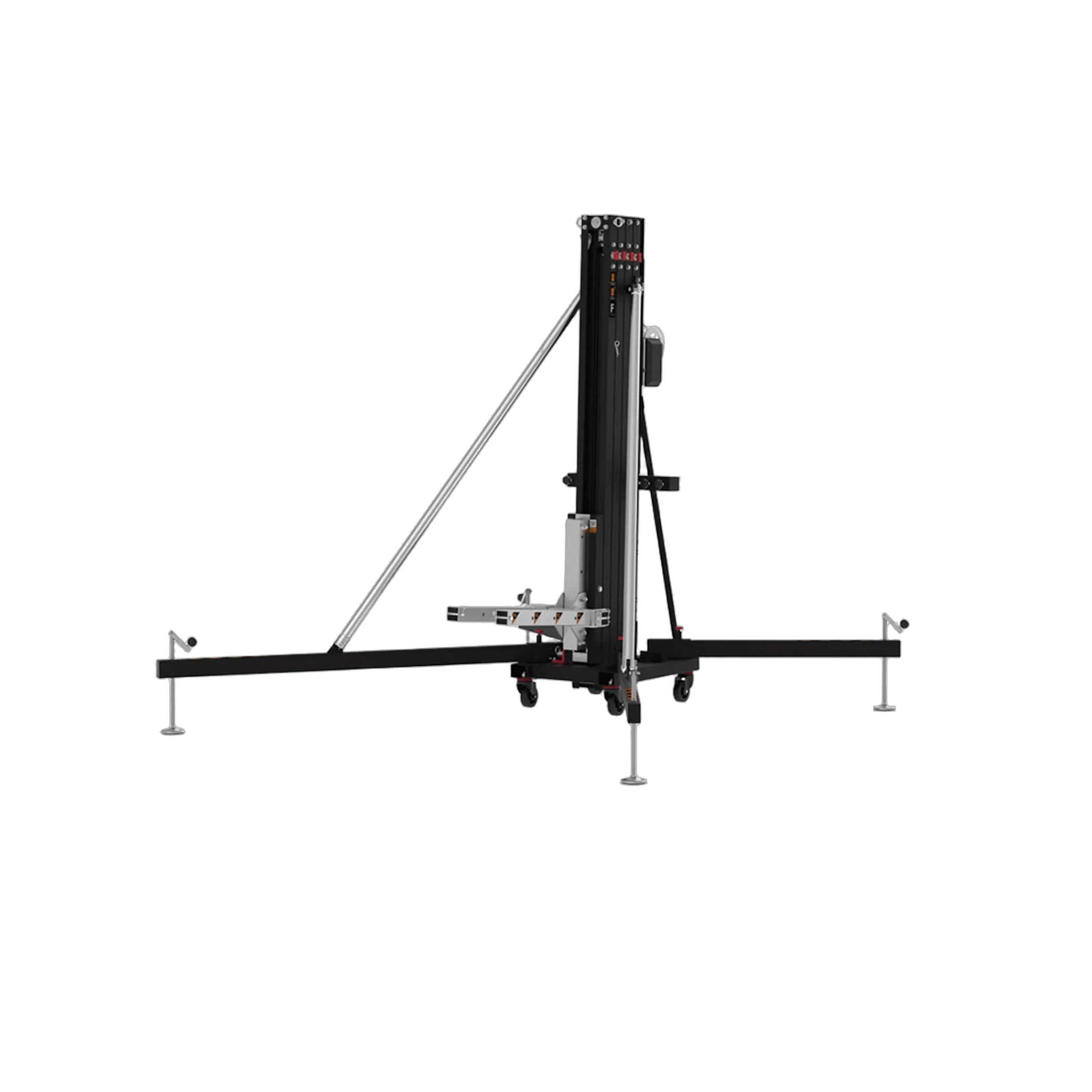 ProX FANTEK Front Loading Lifting Tower 16ft Line Array ProX FANTEK front loading lifting tower with line array adapter and hanging ring, 16 foot height
