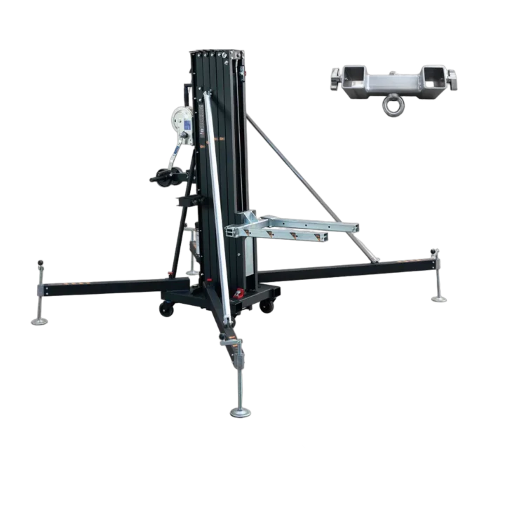 ProX FANTEK compact front loading line array tower system with lifting adapter and 728 lbs capacity
