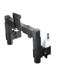 ProX Flex Totem TV stand dimensional diagram showing 3ft to 6ft adjustable height range and base plate specifications