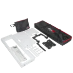 ProX Flex Totem TV adjustable stand dimensional diagram showing 3ft to 6ft height range and base plate measurements