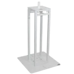 ProX Flex Totem TV stand with height adjustment mechanism and foldable base plate side profile