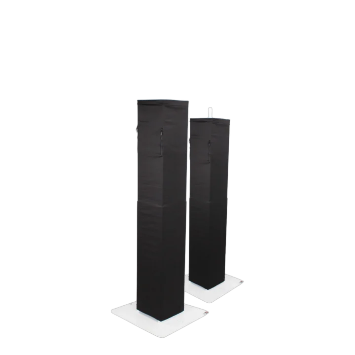 ProX Flex Tower TV replacement lycra fabric scrim in black with storage bag included