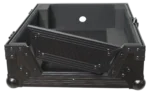 ProX flight case for 12 inch DJ mixer in black, shown in professional application setup