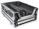 ProX flight case for 12 inch large format DJ mixers in professional studio environment setup