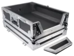 ProX flight case for 12 inch large format DJ mixers showing side panel and carrying handles