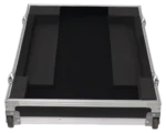ProX Honeycomb Signature Series flight case for Allen & Heath dLive CTi1500 mixer, side profile showing low profile wheels