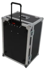 ProX Honeycomb Signature Series flight case for Allen & Heath dLive CTi1500 mixer rear panel with low profile wheels