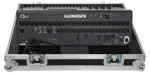 ProX flight case for Allen & Heath QU6 digital mixer console with low profile wheels, side profile view