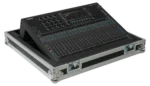 ProX ATA flight case for Allen & Heath QU6 digital mixer with low profile wheels side view