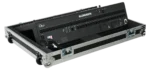 ProX flight case for Allen & Heath QU7 digital mixer console with low profile wheels in professional studio setup