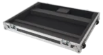 ProX flight case for Allen & Heath QU7 digital mixer showing rear panel connectors and cable management