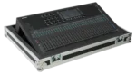 ProX ATA flight case for Allen & Heath QU7 digital mixer console with low profile wheels side view