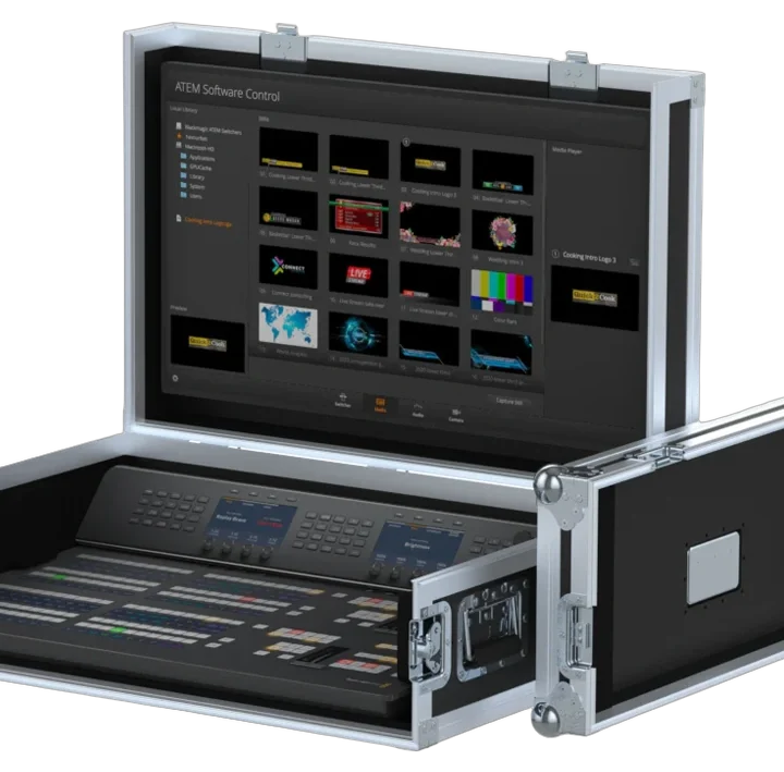 ProX flight case for Blackmagic ATEM 2 M/E Advanced Panel mixer with protective foam interior and rugged exterior