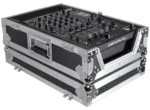 ProX flight case interior with custom foam padding for Pioneer CDJ-3000 and Denon SC6000 media players