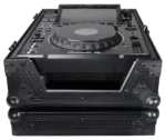 ProX flight case for Pioneer CDJ-3000 and Denon SC6000 PRIME, black on black finish, detail view