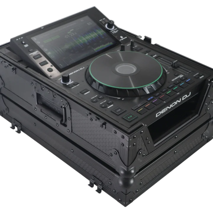 ProX flight case for Pioneer CDJ-3000 and Denon SC6000 PRIME CD media players, black exterior