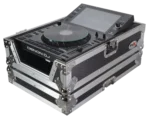 ProX flight case interior with custom foam padding for Pioneer CDJ-3000 and Denon SC6000 PRIME players