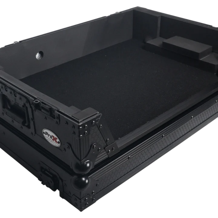 ProX flight case for Pioneer DDJ-FLX10 DJ controller with 1U rack space and wheels