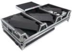 ProX flight case DJ coffin dimensional diagram showing width depth height measurements for Pioneer DJM-900NXS2 mixer and CDJ-3000 players
