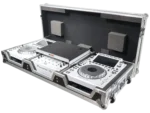 ProX flight case DJ coffin with Pioneer DJM-900NXS2 mixer and dual CDJ-3000 players in professional studio setup