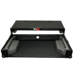 ProX flight case for Numark MixTrack 3 Pro controller with integrated laptop shelf in black