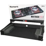 ProX flight case for Numark MixTrack 3 Pro digital controller showing rear panel connections and cable management