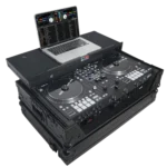 ProX flight case for RANE ONE DJ controller with sliding laptop shelf and wheels, black finish