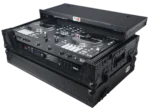 ProX flight case for RANE ONE DJ controller with sliding laptop shelf and wheels, black finish