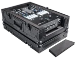 ProX flight case for Rane Seventy-Two DJ mixer, black on black protective case design