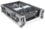 ProX flight case for Rane Seventy-Two DJ mixer showing detailed dimensional measurements and specifications