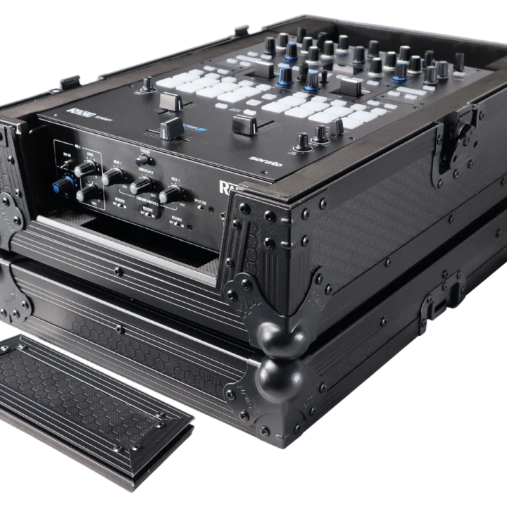 ProX flight case for Rane Seventy-Two DJ mixer, black exterior with protective padding