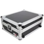 ProX flight case for turntable with universal foam kit displayed in professional studio setting