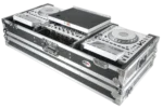 ProX flight case wheel assembly with locking mechanism for DJ equipment transport