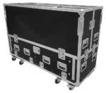ProX hydraulic lift flight case for Digico SD5 digital mixing console with 2U rack space, secondary angle view