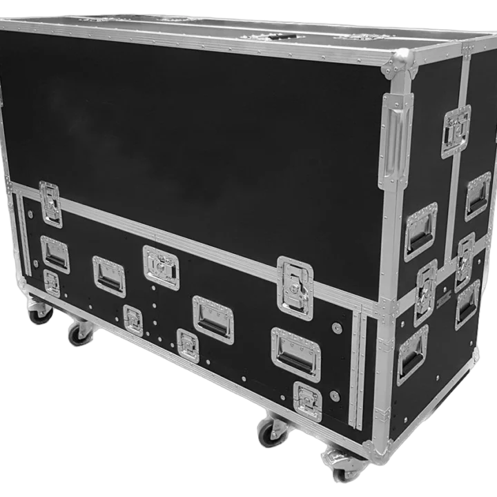 ProX hydraulic lift flight case for Digico SD5 digital mixing console with 2U rack space, secondary angle view