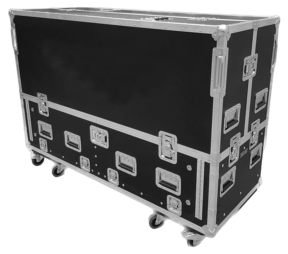 ProX Flip-Ready Hydraulic Lift Case Digico SD5 Mixer ProX hydraulic lift flight case for Digico SD5 digital mixing console with 2U rack space, secondary angle view