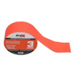 ProX fluorescent orange commercial grade gaffer tape roll showing texture and adhesive surface detail