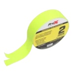 ProX 2 inch 180 foot fluorescent yellow commercial grade gaffer tape roll with non-residue adhesive