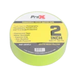 ProX fluorescent yellow commercial grade gaffer tape 2 inch width 180 feet roll front view