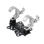 ProX folding plate with dual truss clamp for moving head stage lighting fixtures front view
