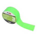 ProX 3 inch 180 feet green gaffer tape roll showing non-residue adhesive surface detail