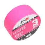 ProX pink commercial grade gaffer tape 3 inch wide 180 foot roll side view