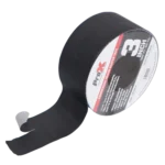 ProX 3 inch matte black gaffer tape roll showing 180 feet length marking and non-residue label