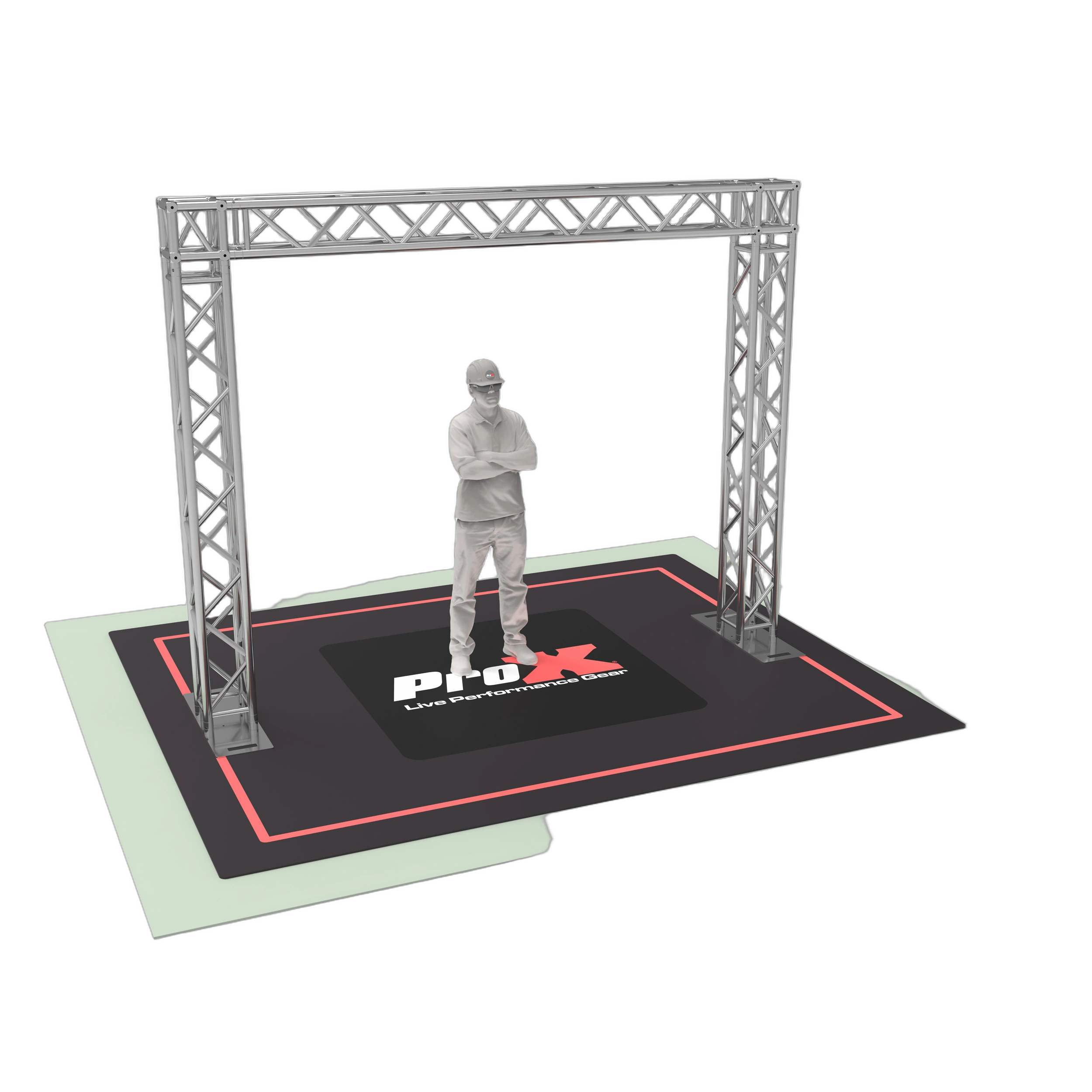 ProX Goal Post Truss System 11.75 ft Heavy Duty Front View ProX Goal Post Truss System 11.75 ft wide 9.20 ft high heavy duty aluminum truss structure front view