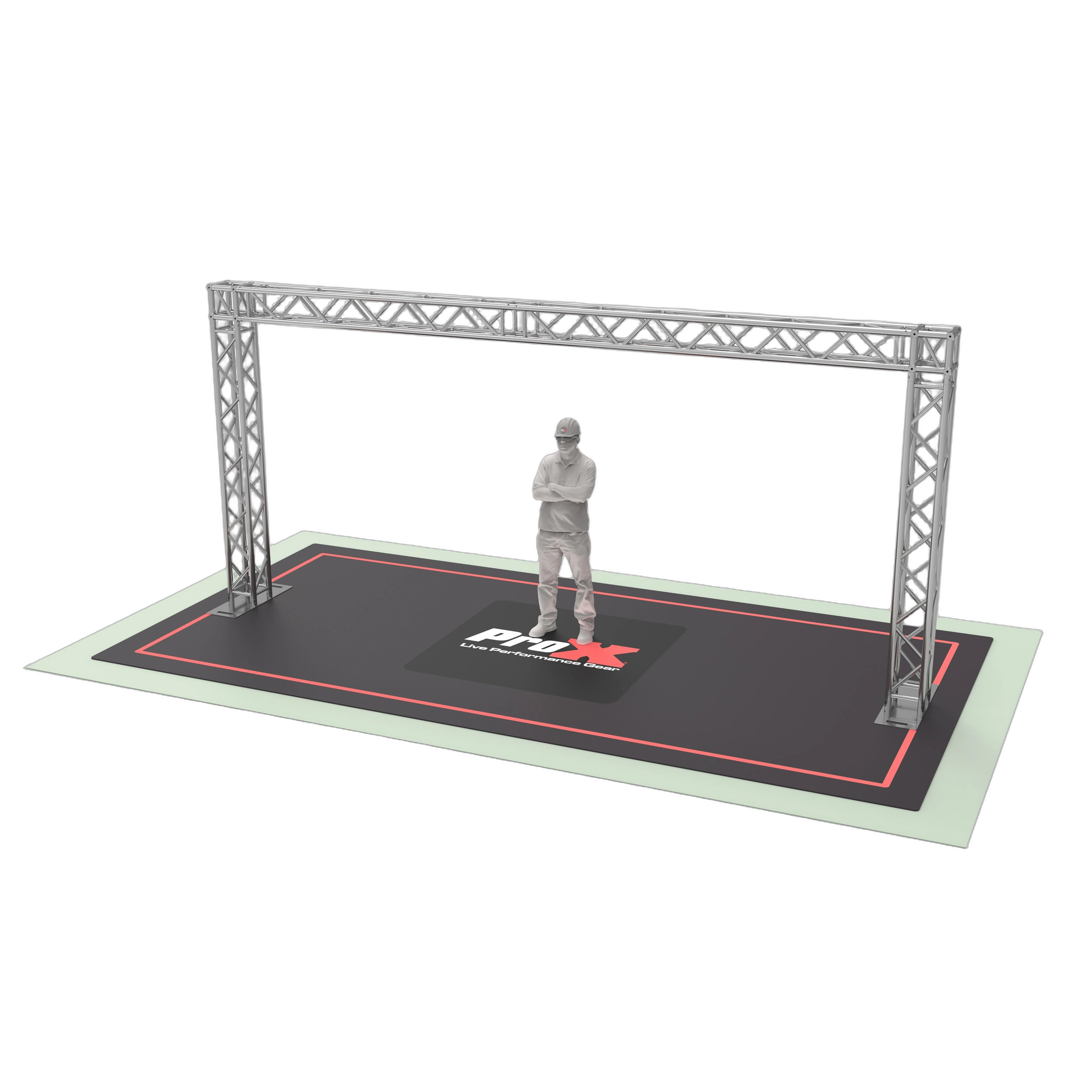 ProX Goal Post Design Heavy Duty Truss System Front View ProX Goal Post Design 19.75 ft wide 9.20 ft tall 2mm heavy duty truss structure front