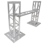 ProX grip block grapple bars for 12 inch BoltX truss system, side profile view showing clamping mechanism