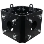 ProX ground support sleeve block for F34 truss segment systems with black finish, secondary angle view