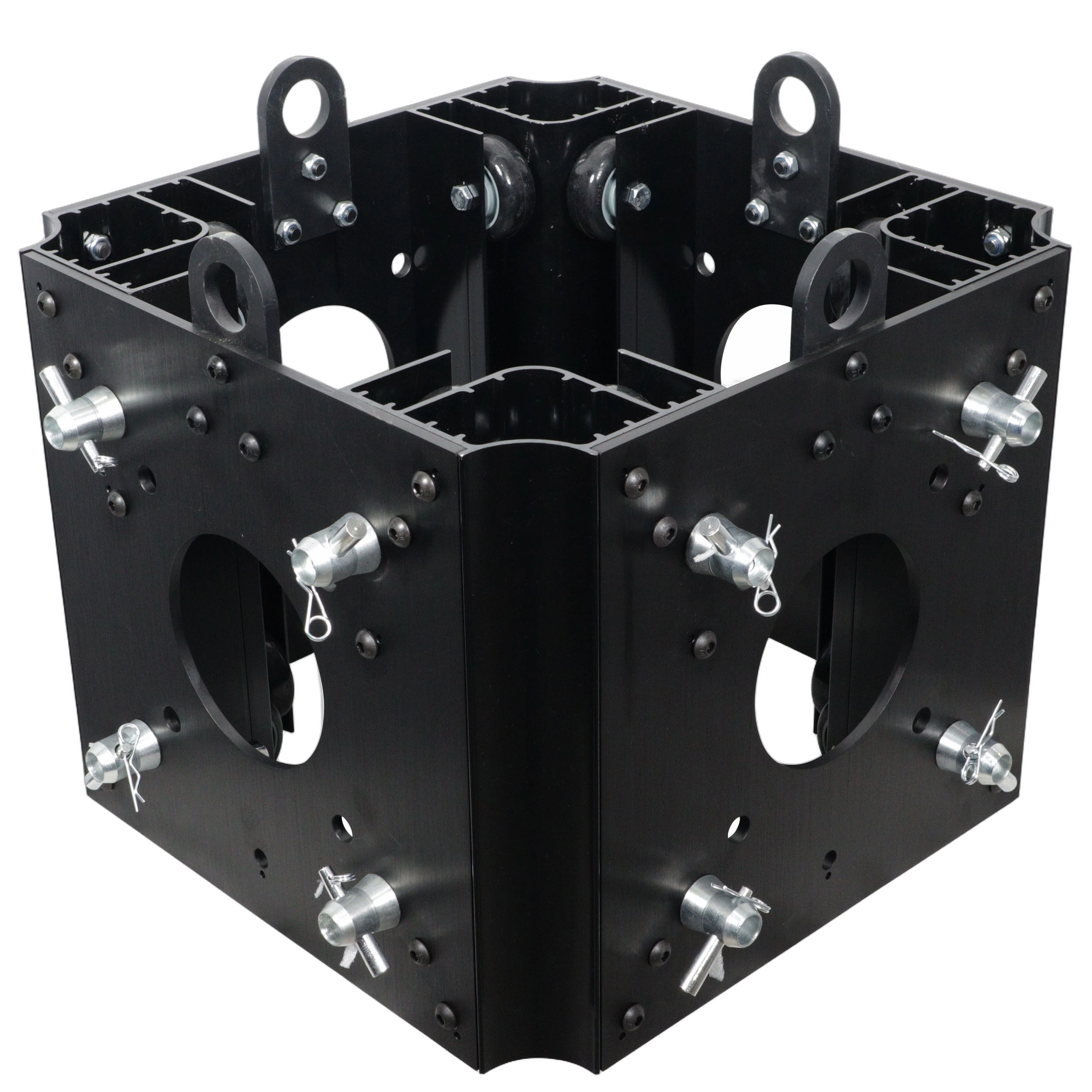 ProX Ground Support Sleeve Block F34 Truss System ProX ground support sleeve block for F34 truss segment systems in black finish, front view